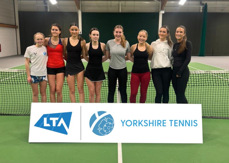 U18 Girls tennis squad at County Training