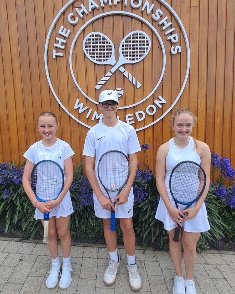 Young tennis players at Wimbledon